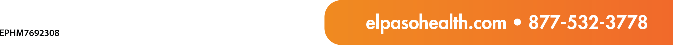 El Paso Health Food Distribution Center flyer footer with contact information and additional resources.